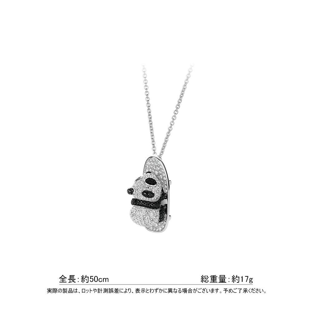 #21616 可愛らしいパンダデザインネックレス 大人可愛い豪華光沢 オシャレなネックレスアクセサリー（S925）