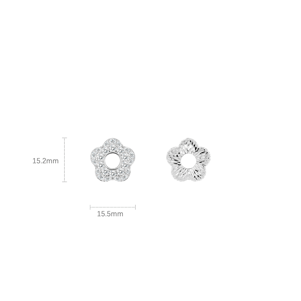 #3577-シルバー透かしピアス スッキリ上品 万能耳飾り (S925)