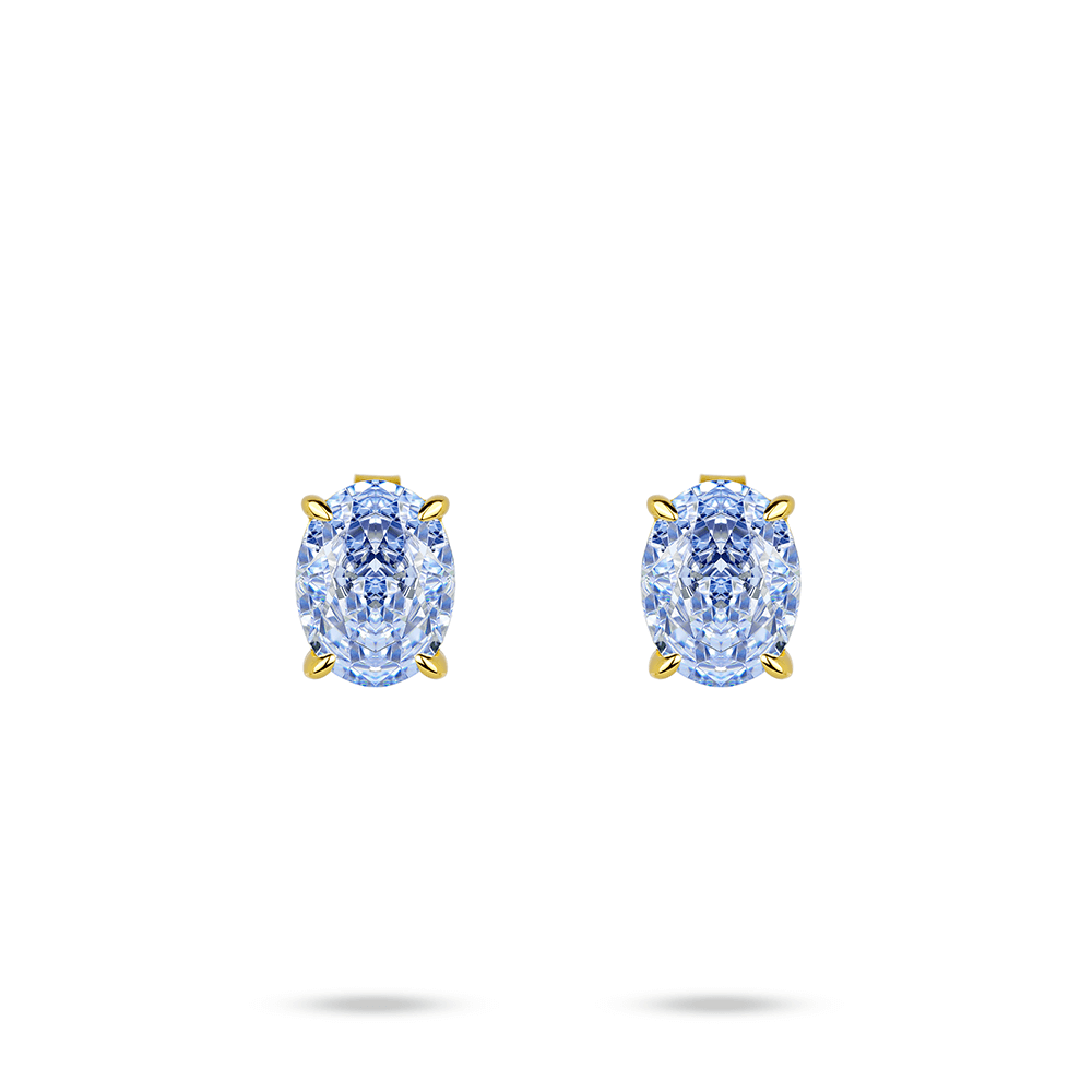 #3988 ブルーパープルストーンイヤリング ゴールド × ブルーパープルの柔らかな輝き 大人可愛い耳元アクセサリー（925シルバー）