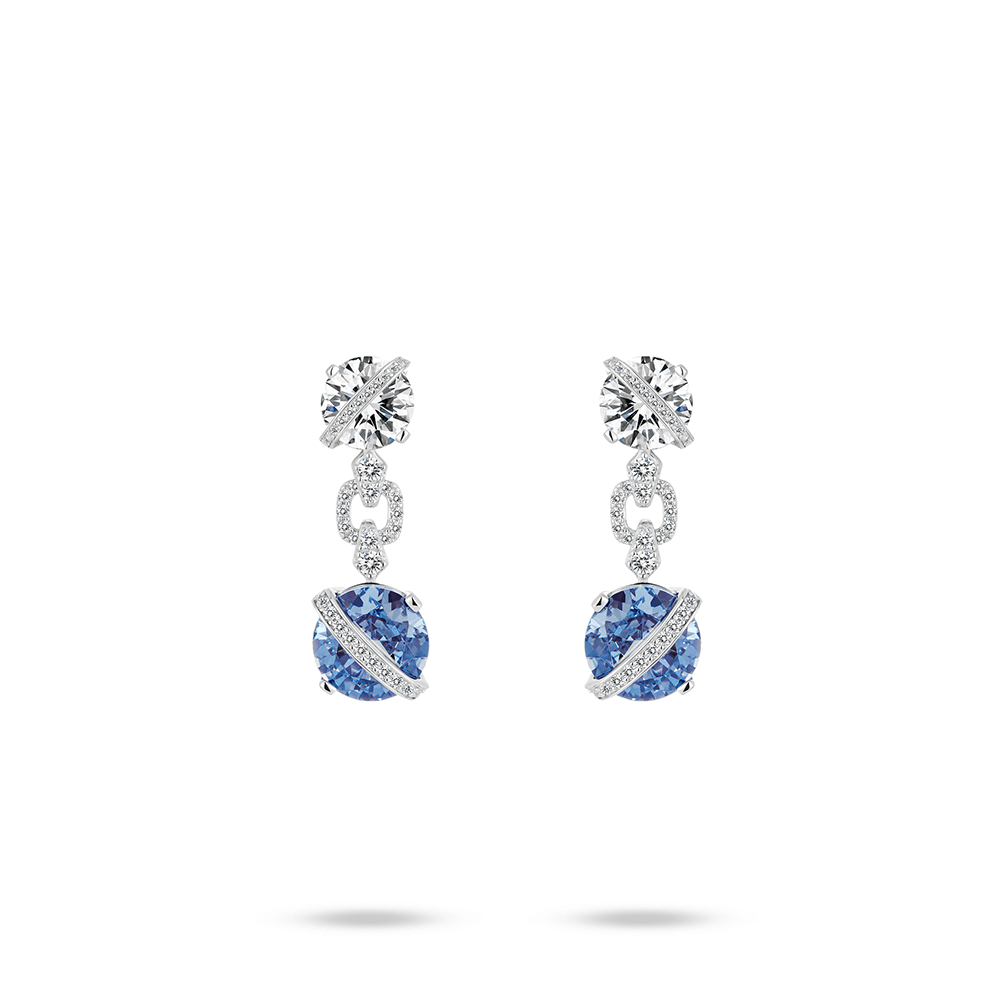 #30357-ダブルストーンフルダイヤ リンク連結万能ピアス(S925)