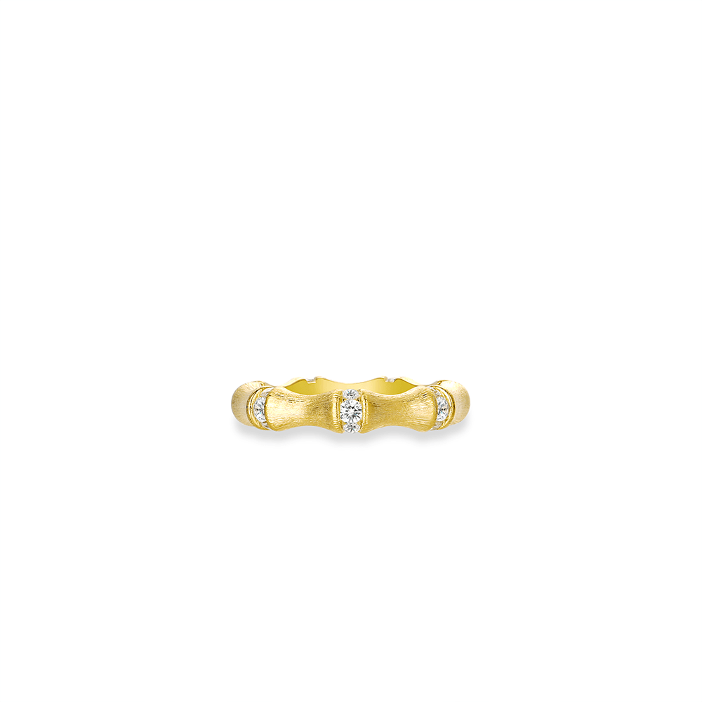 #1546-竹節デザイン ビジュー レトロ リング コーデに合わせやすい 高級感アクセサリー（925シルバー）