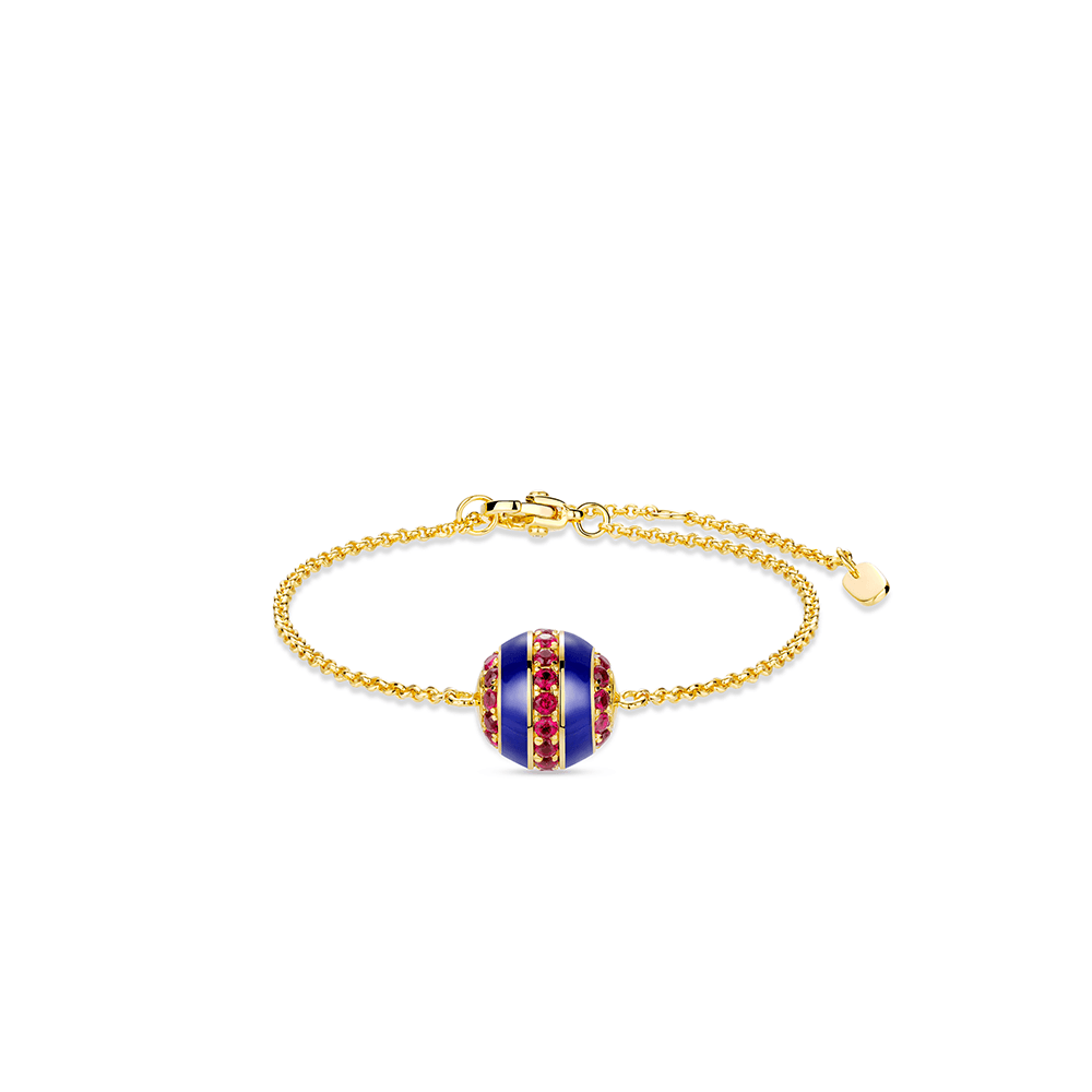 #4102ブルーボール 気品ラグジュアリー万能ブレスレット(S925)