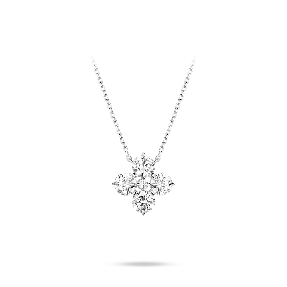 #-20744-ホワイト 4 ドットネックレス シンプル上品 万能首元アクセ (S925)