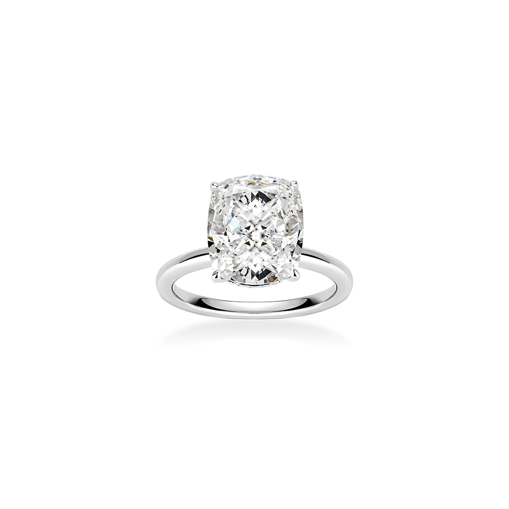 #1542 ホワイトジェムリング シンプルデザイン 大人可愛い豪華光沢 オシャレな指元アクセサリー(925シルバー)